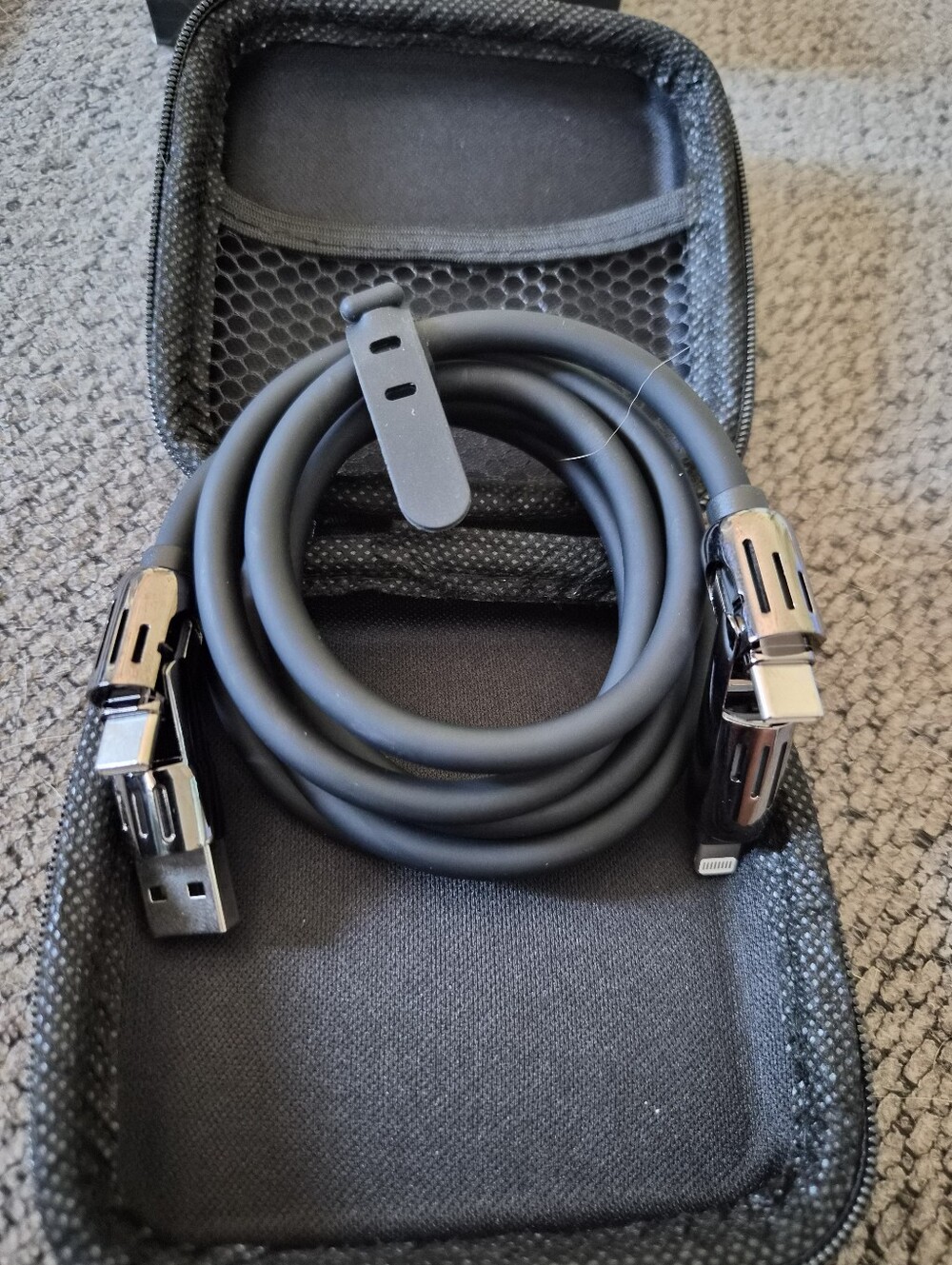 4in1 Type C, USB, Lighting 240w 4ft Charging Cable NEW